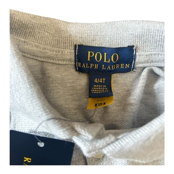Grey Slub Jersey Henley Shirt Polo Ralph Lauren - Picture 3 of 5